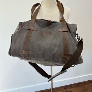 Canvas and Leather Convertible Duffel/Backpack Bag